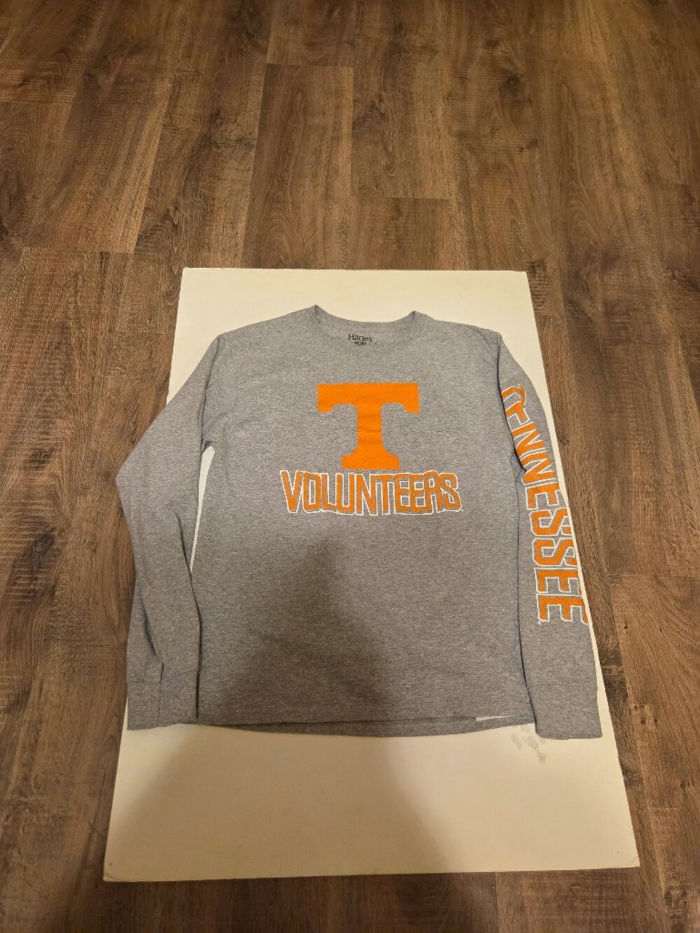 Tennessee Heather Gray Hanes Volunteers Long Sleeve T-Shirt - Size Med